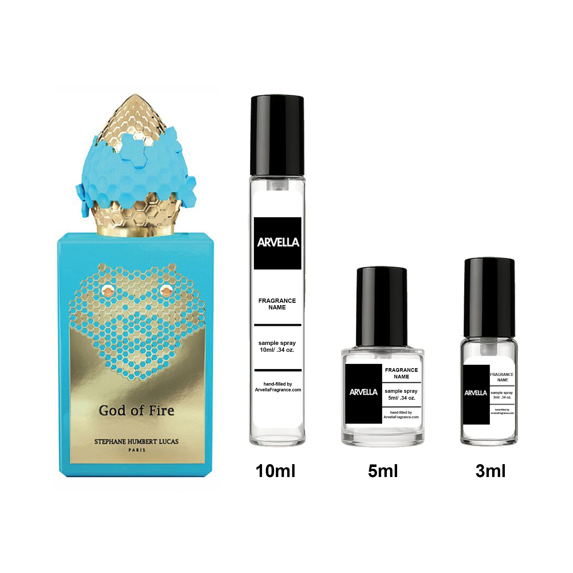 Stephane Humbert Lucas God of Fire Sample 3ml Spray - Arvella Fragrance
